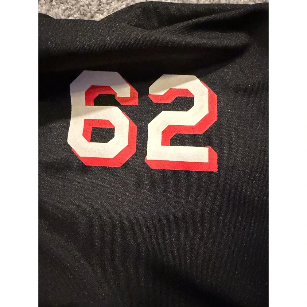 Rolling Stones Hockey Jersey Black Red White Number 62‎ Graphic Mens M 2017 Tour